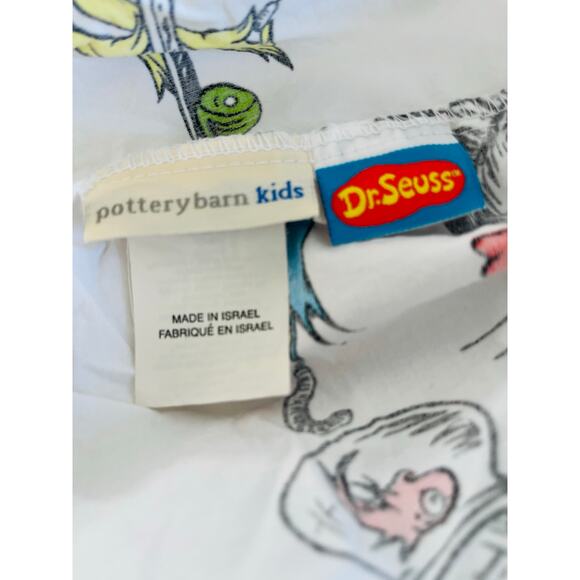 Cat in the Hat Pottery Barn fitted crib sheet - Picture 2 of 4